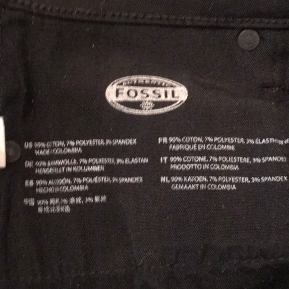 Fossil never worn ultra black pencil denim black jeans / pants - Picture 6 of 8